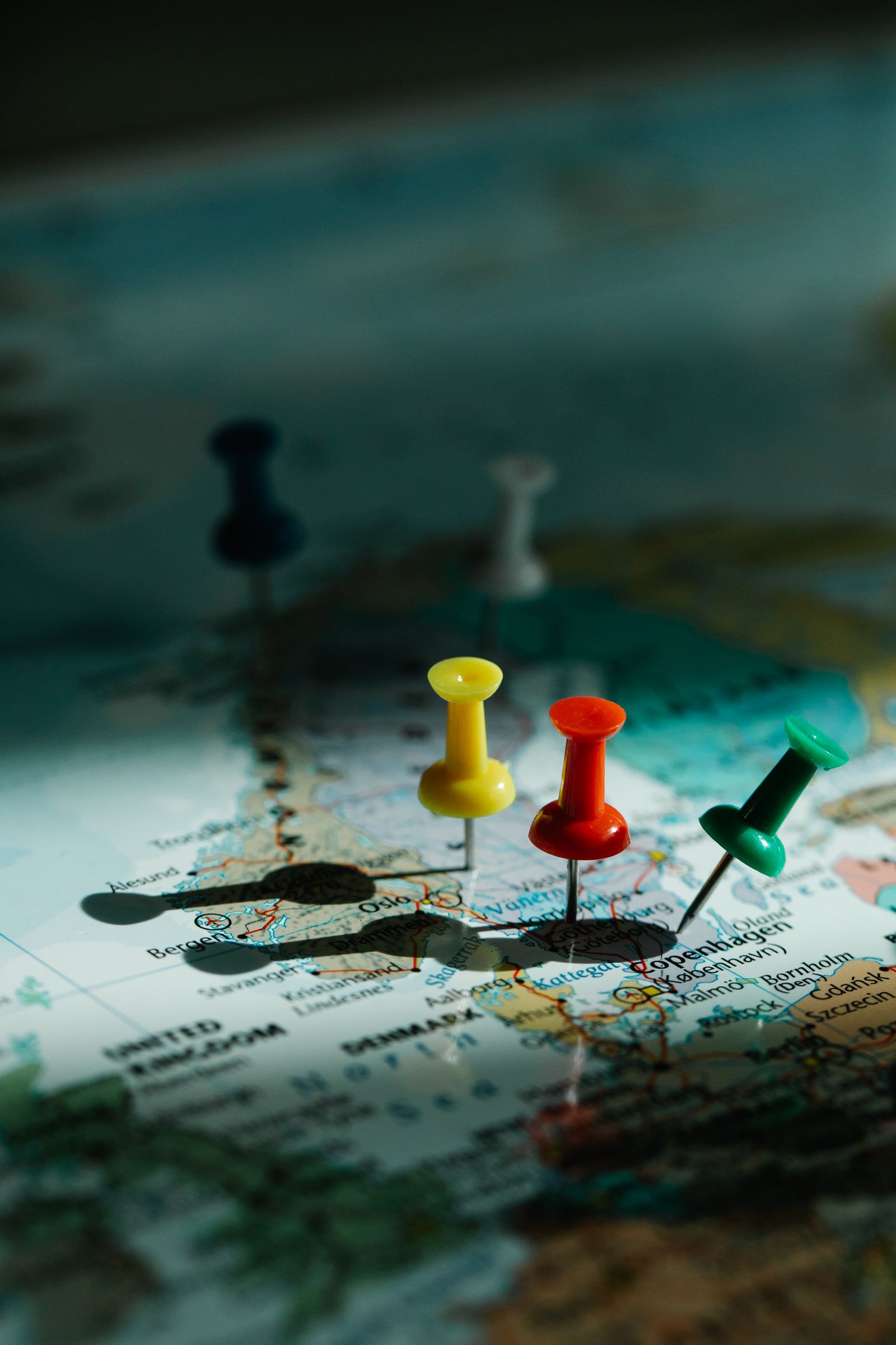 Map pins representing local business citation listings